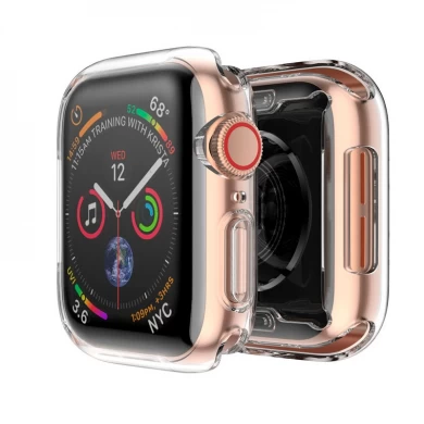 CBWC7 Soft Clear TPU Screen Protector Watch Protective Case For Apple Watch Series 6 5 4 3 SE Cover