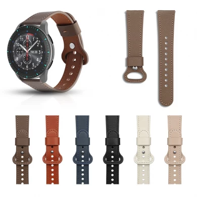 CBWT07 Fabrik Großhandel Schnellrelease Echtes Leder Uhrenbänder 22mm