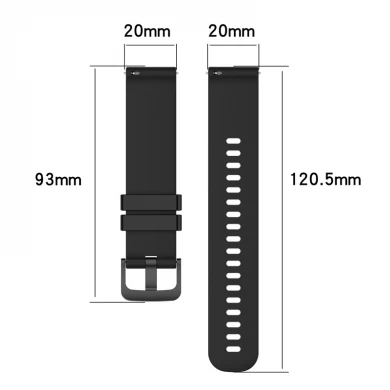 CBWT18-B 20 mm Silicone Watch Band Smart Watch Stracles pour Huawei pour Samsung