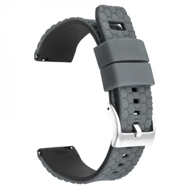CBWT23 20mm 22 mm Schnellfreisetzung Dual Color Sport weicher Gummi -Silikon -Uhrenbandband