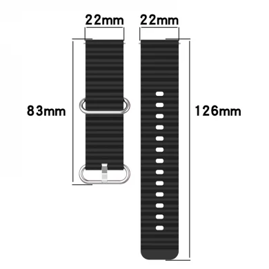 CBWT31 Al por mayor de 20 mm 22 mm de doble color Ocean Silicone Watch Band Strap