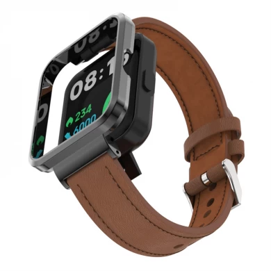 CBXM-W06 kalfslederen horlogebanden voor Xiaomi Mi Redmi Watch 2 Lite