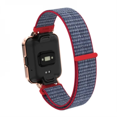 CBXM-W08 Magic Paste Hook and Loop Woven Nylon Loop Watch Strap per Xiaomi Redmi Mi Watch 2 Lite