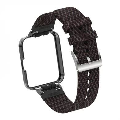 CBXM-W09 Denim Canvas Fabric Watch Bant Kayışı Xiaomi Mi Redmi Watch 2 Lite