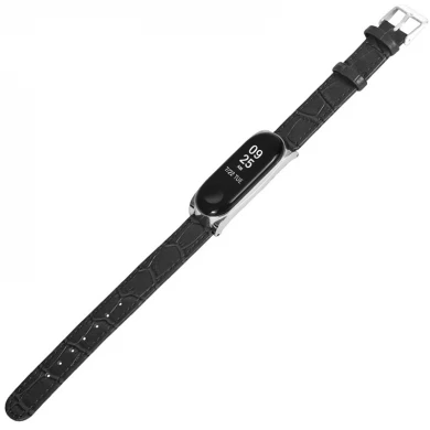 CBXM03 Trendybay Bamboo Pattern Leather Strap For Xiaomi Mi Band 3 Bracelet