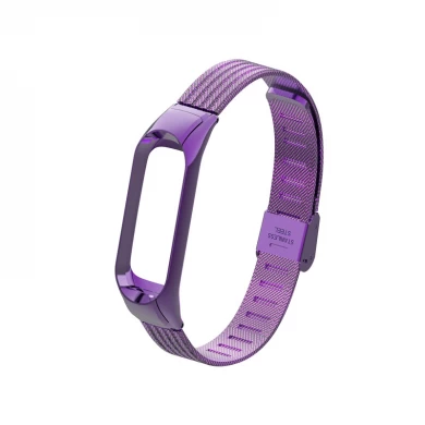 CBXM306 Wave Design Stainless Steel Replacement Strap For Xiaomi Mi Band 3