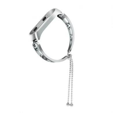 CBXM340 Hollow Out Design Stainless Steel Wrist Strap For Xiaomi Mi Band 3 2 With Pendant Tassel