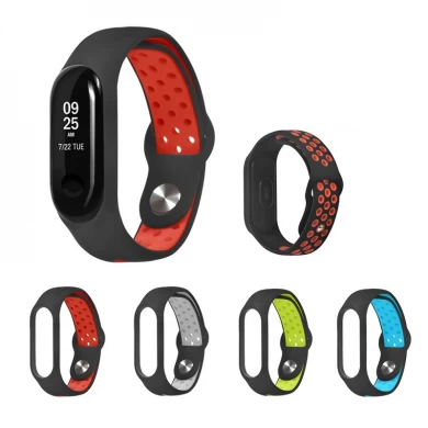 CBXM341 Breathable Soft Fitness Sport Silicone Replacement Strap For Xiaomi Mi Band 3