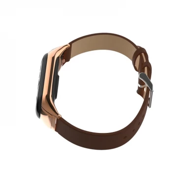 CBXM342 Bracelet en cuir coloré avec boucle métallique pour Xiaomi Mi Band 3