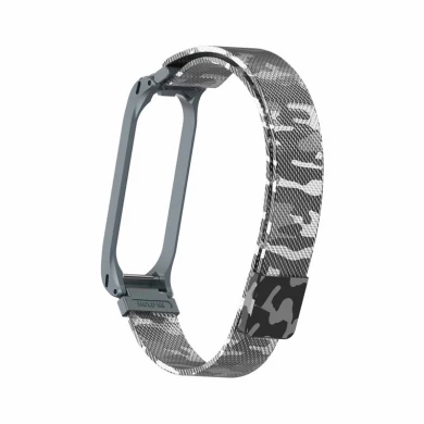 CBXM402 For Xiaomi Mi Band 4 Strap Camouflage Stainless Steel Smart Watch Band
