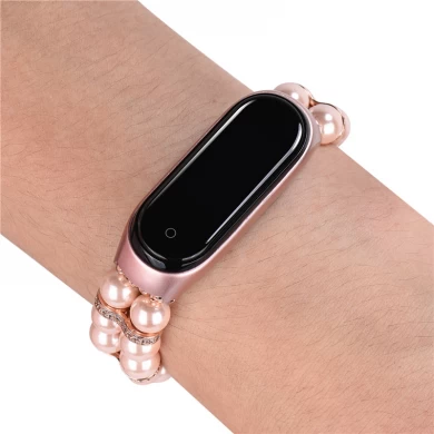 CBXM414 Women Pearl Jewelry Watch Strap For Xiaomi Mi Band 4 3 With Perfume Storage Pendant