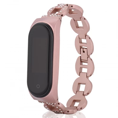 CBXM419 Bling Rhinestone Metal Smart Watch Strap For Xiaomi Mi band 4