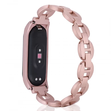 CBXM419 Bling Bracelet de Montre Intelligent en Métal Strass Pour Bande Xiaomi Mi 4