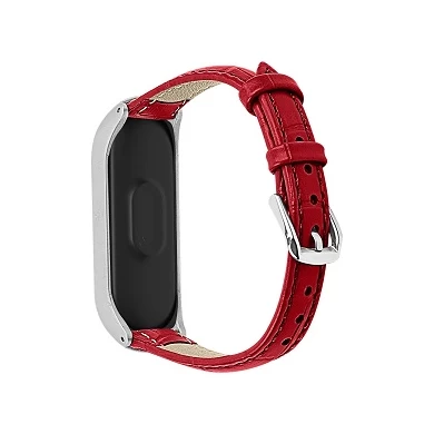 CBXM425 Smart Watch Leder Uhrenarmband für Xiaomi Band 3 4