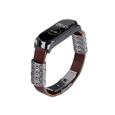CBXM450 Fashion Style Genuine Leather Watch Strap For Xiaomi Mi Band 3/4