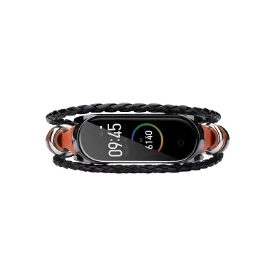 CBXM453 Модный кожаный браслет с бусинами и ремешком для часов Xiaomi Mi Band 3/4