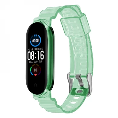 CBXM464 Colorful Transparent TPU Replacement Wristband Correa Strap For Xiaomi Mi Band 4 3 Smart Bracelet