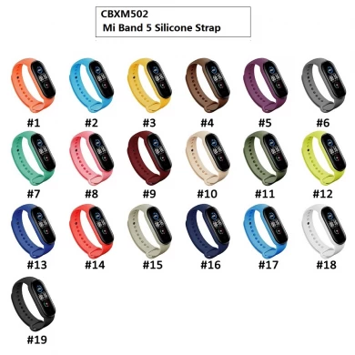 CBXM502 Sport Silicone Wrist Wristband Strap For Xiaomi Mi Band 5 Strap