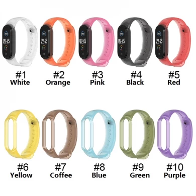 CBXM539 Translucent TPU Wristband Strap For Xiaomi Mi Band 5 Strap