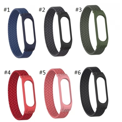 CBXM565 Elastic Bracelet Braided Solo Loop Strap For Xiaomi Mi Band 3 4 5 Wristband