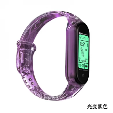 CBXM572 Przejście świetlne Przezroczysty Soft TPU Watch Watch For Xiaomi MI Band 6 5 4 3 Bransoletka