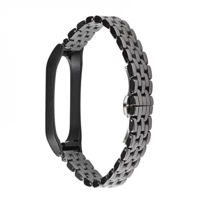 CBXM579 Stainless Steel Ceramics Watch Band Strap For Xiaomi Mi Band 6/5 4/3 Wristband