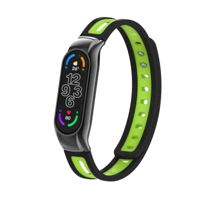 CBXM7-14 Dual Color TPU Armband Uhrenbänder für Xiaomi Band 7 Smart Fitness Armband