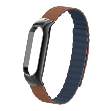 CBXM7-17 Magnetische lus Watch Belt Lederen band voor Xiaomi Mi Band 7 Smart Watch