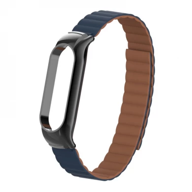 CBXM7-17 Magnetische lus Watch Belt Lederen band voor Xiaomi Mi Band 7 Smart Watch