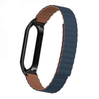 CBXM7-17 Magné de boucle magnétique Braveur en cuir pour Xiaomi Mi Band 7 Smart Watch
