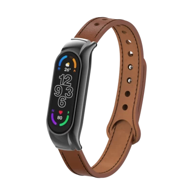 CBXM7-19 Trending Products Armband Watch Lederband für Xiaomi Mi Band 7 SmartWatch