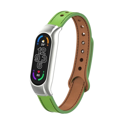 CBXM7-19 Trending Products Wrist Watch Leather Strap For Xiaomi Mi Band 7 Smartwatch