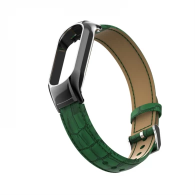 CBXM7-24 Luxury Watch Leder-Handgelenk Band Ersatzriemen für Xiaomi Mi Band 7
