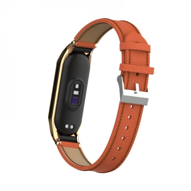 CBXM7-25 Lychee Texture Leather Watch cinghie per Xiaomi Mi Band 7 Smart Watch