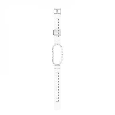 CBXM7-27 Transparent Clear TPU Replacement Wristband Straps For Xiaomi Mi Band 7 6 5 4 3