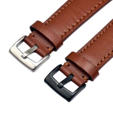 CBZYB-02 16mm 18mm 20mm 22mm Width Silicone Leather Watch Straps Band Buckle Stainless Steel Watch Clasp