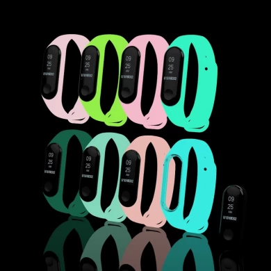 CMXM341 Xiaomi Band 3 Luminous Sport Colorful Silicone Watch Strap