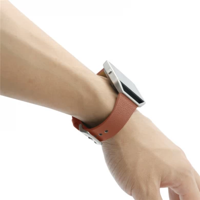 Fitbit Blaze Lederband Armband Ersatzband mit Metallrahmen
