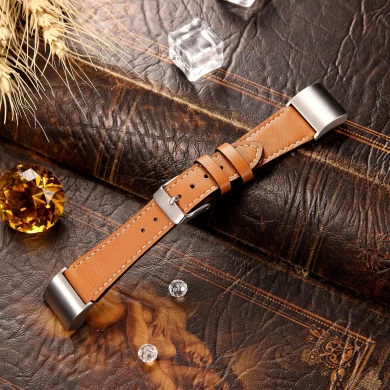 Fitbit charge 2 Classic bracelet en cuir véritable avec connecteurs en métal