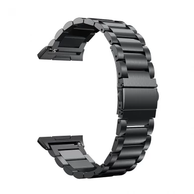 Fitbit Ionic Bracelet en acier inoxydable à maillons de bracelet en métal avec boucle déployante