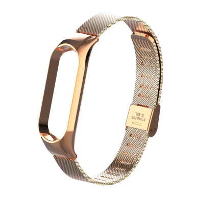 Mesh Stainless Steel Wrist Watch Strap For Xiaomi Mi Band 5 Miband 5 Metal Strap