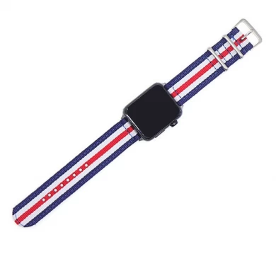Nato04 Trendybay Customized Striped Fabric Nylon Nato Watch Strap For Apple Watch
