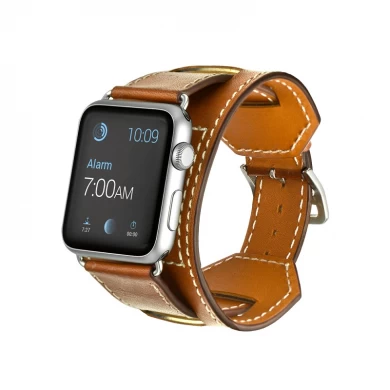 Nouvelle arrivée de la mode apple montre des bandes de montre en cuir de remplacement