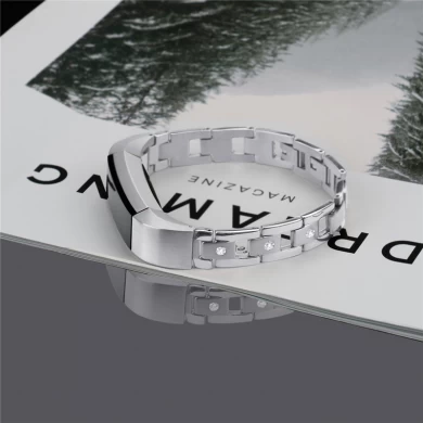 Bracelet de remplacement de diamant en cristal en acier inoxydable