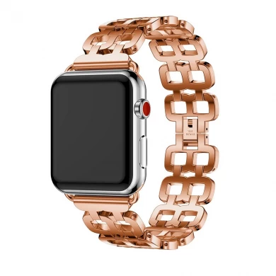 Banda de reloj inteligente de acero con correa de Apple Watch