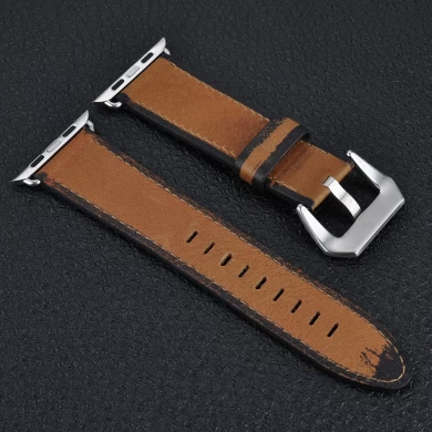 Vintage echtes Leder Apple Watch Band Ersatzarmband
