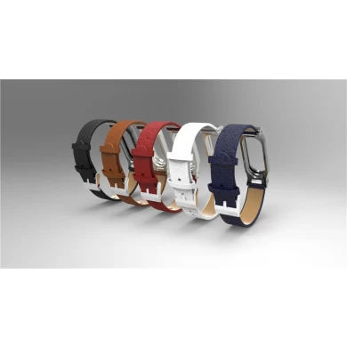 Xiaomi mi band 2 Genuine Leather Strap Stainless Metal Buckle