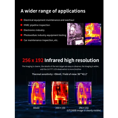 2022 New Released UTi260B HD 256*192 Pixels Industrial Infrared Thermal Imager Camera Temperature Imaging Circuit Electrical Maintenance