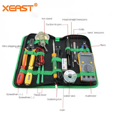 修理ツールキットXE  -  113携帯電話修理ツール電話ラップトップPC用はんだの鉄マルチメーター付き電話修理キット