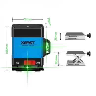 XEAST 2018 Hot 12 line laser level for tile laying Self-Leveling 360 Horizontal And Vertical Cross Green 3D laser level
